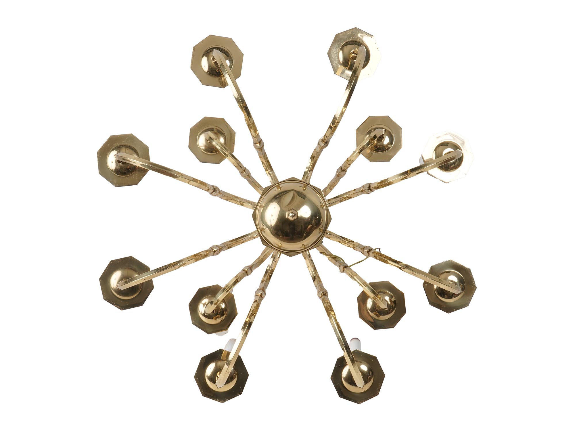 VINTAGE BRASS WILLIAMSBURG STYLE CHANDELIER PIC-2